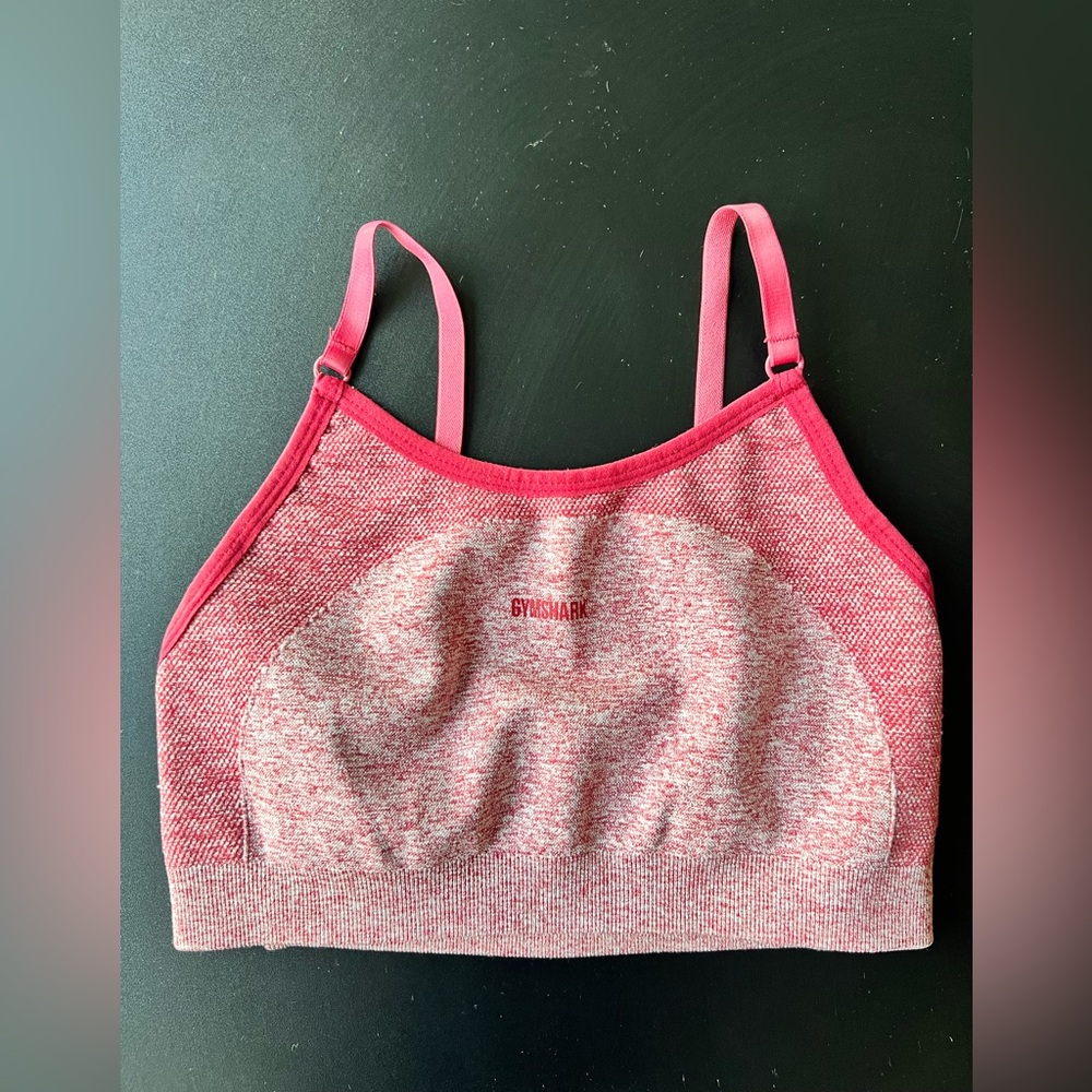 Gymshark Heathered Pink Seamless Light-Support Sports Bra